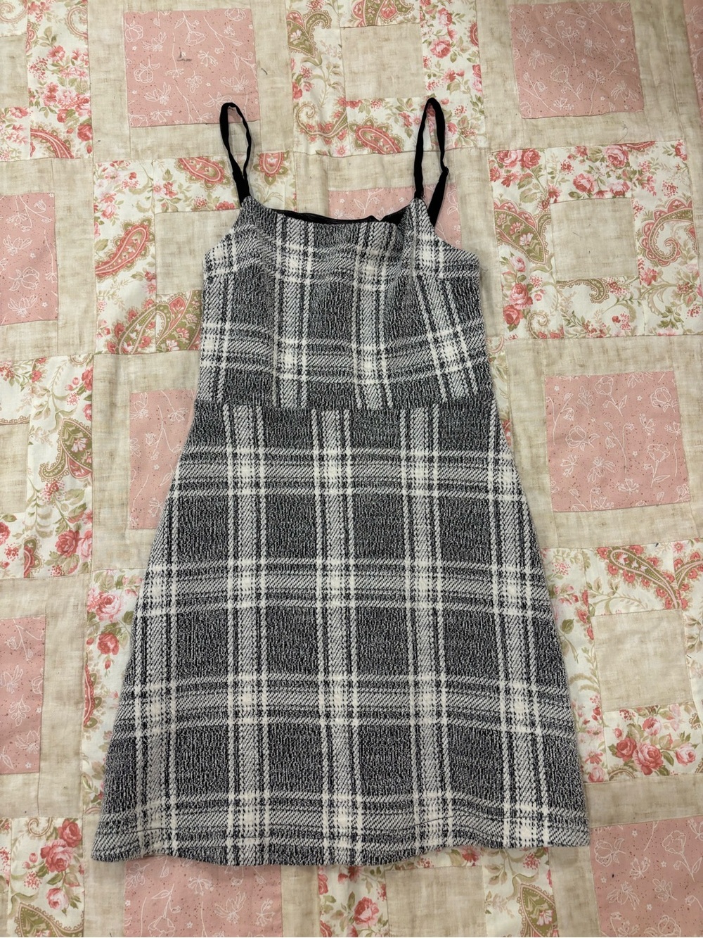Urban Outfitters Black & White Plaid Mini Dress